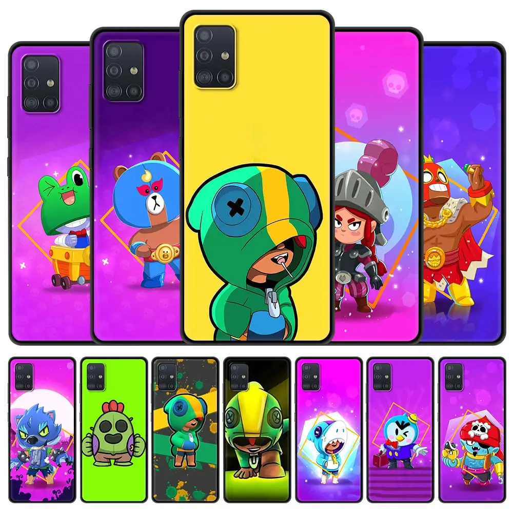 

Crow leon Spike Cute star Phone Case for Samsung Galaxy A51 A71 A21S A12 A11 A31 A52 A41 A32 5G A72 A02S Silicon Back Cover