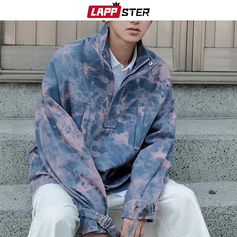 Мужская ветровка в стиле хип-хоп LAPPSTER Японская уличная одежда фиолетовые