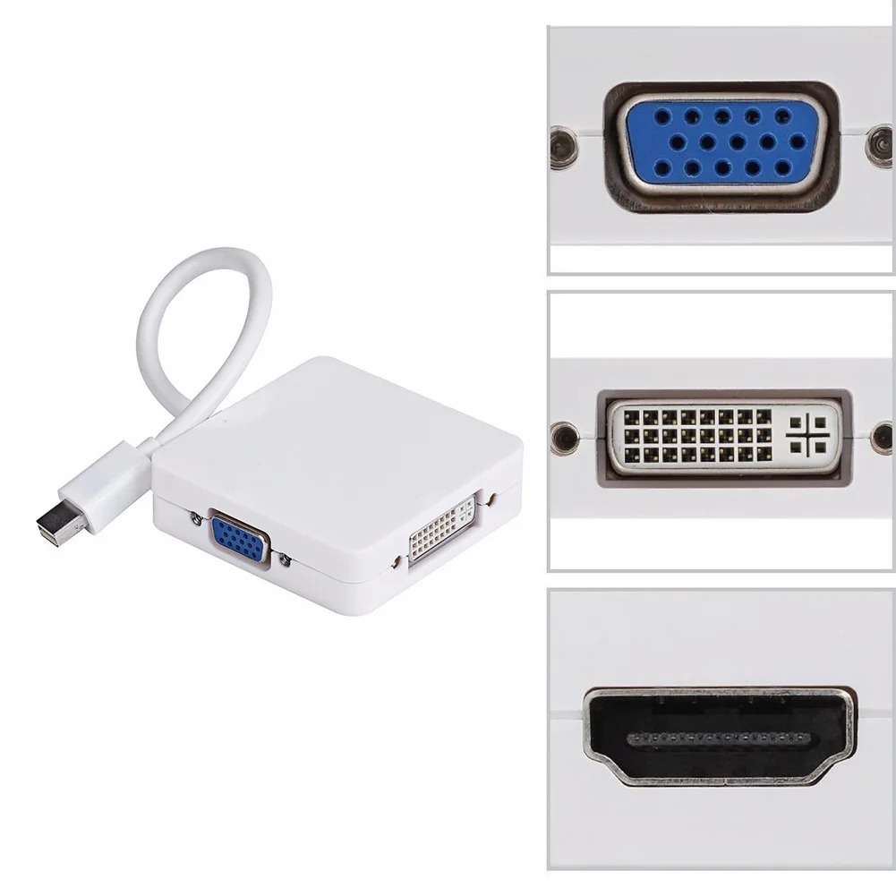 3 в 1 DP к DVI VGA HDMI адаптер кабель преобразования практичный мини-дисплей порт 18 см