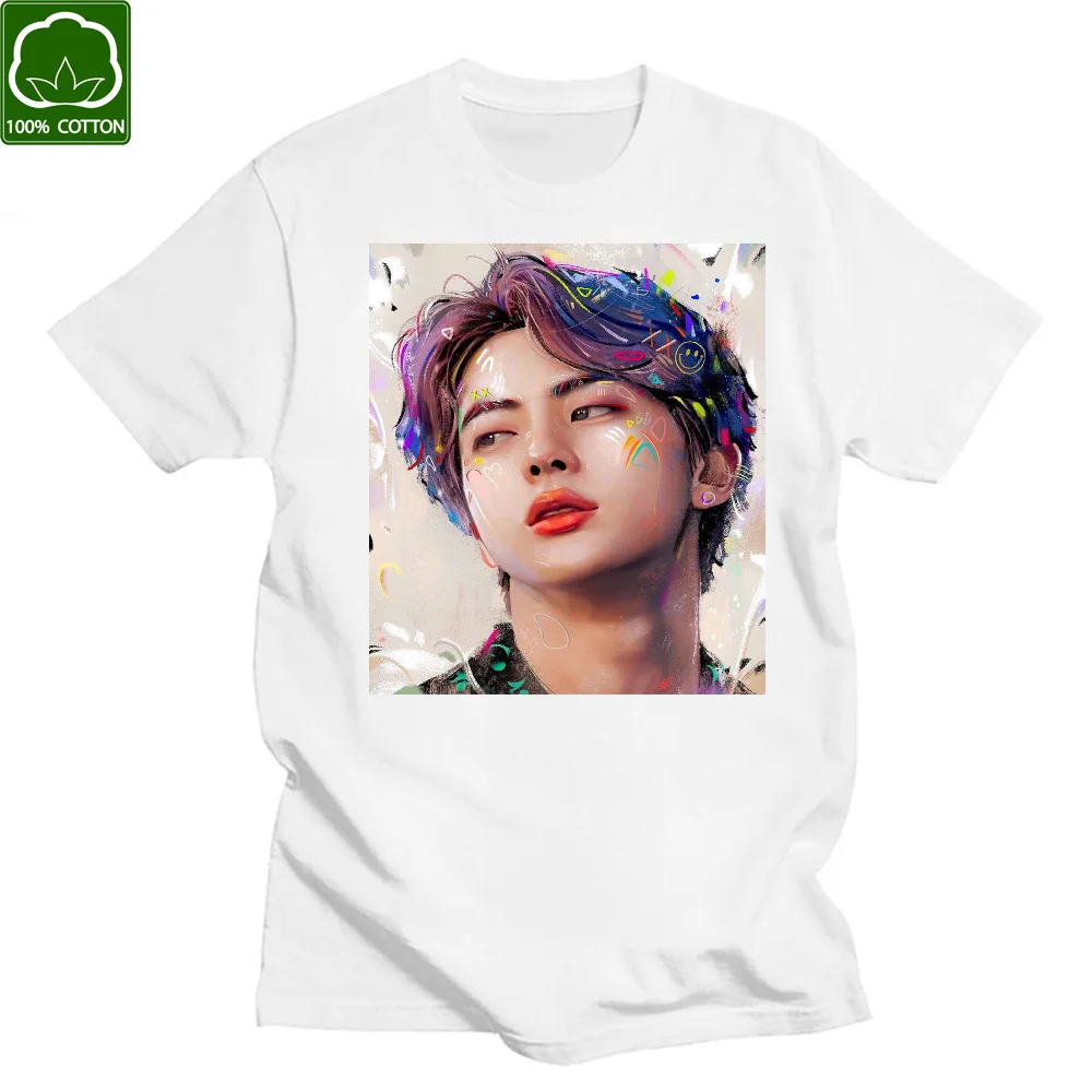 Camiseta de algodón Unisex, prenda de vestir, de manga corta, estilo Harajuku de los 90, con estampado de Bangtan Boy, con diseño de Kpop dynamine coreano, novedad de 2021