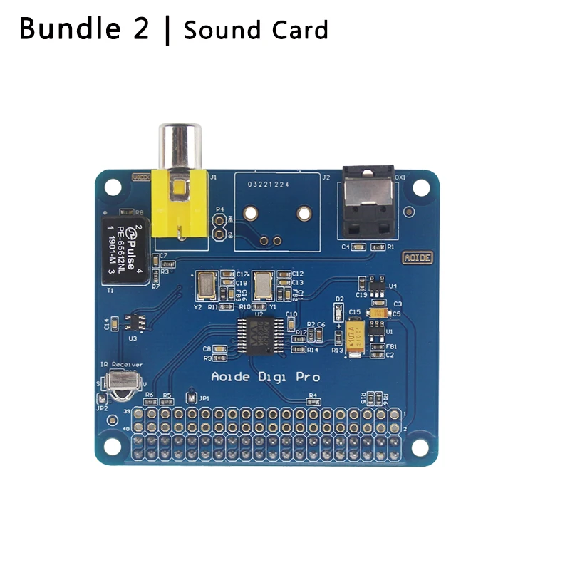 Sound Card Raspberry Pi 4 AOIDE DIGI PRO цифровая звуковая карта | чехол из алюминиевого сплава металлический корпус для Raspberry Pi 4 Модель B/3B+/3B - Цвет: Sound Card