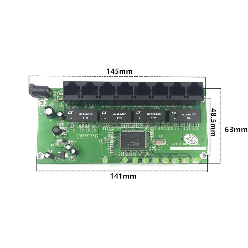 OEM Прямая продажа с фабрики мини Быстрая зарядка 10 / 100 Мбит/с 8-портовый Ethernet