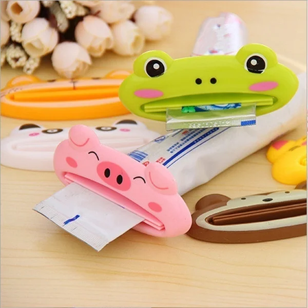 

3PCS/ 5PCS/ 10PCS Cartoon Toothpaste Tube Squeezer Easy Dispenser Rolling Holder Bathroom