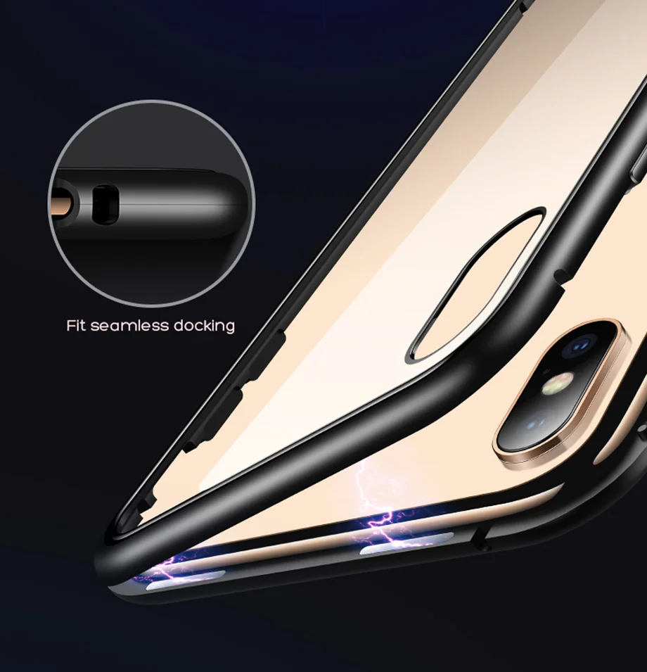 360 магнитная сила для iPhone 7 6s Plus чехол из закаленного стекла для iPhone 7 8 Plus X чехол для iPhone XS чехол для MAX XR