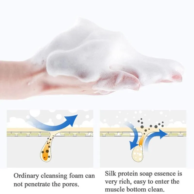 1 шт. 80 г ручной работы козье молоко шелковые мыло уменьшает поры анти-лечение