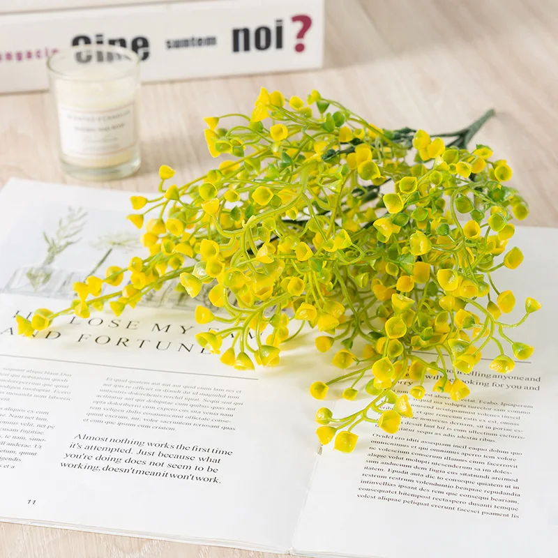 Имитация золотой колокольчик Лю Ханг Орхидея лоза цветы для дома и сада