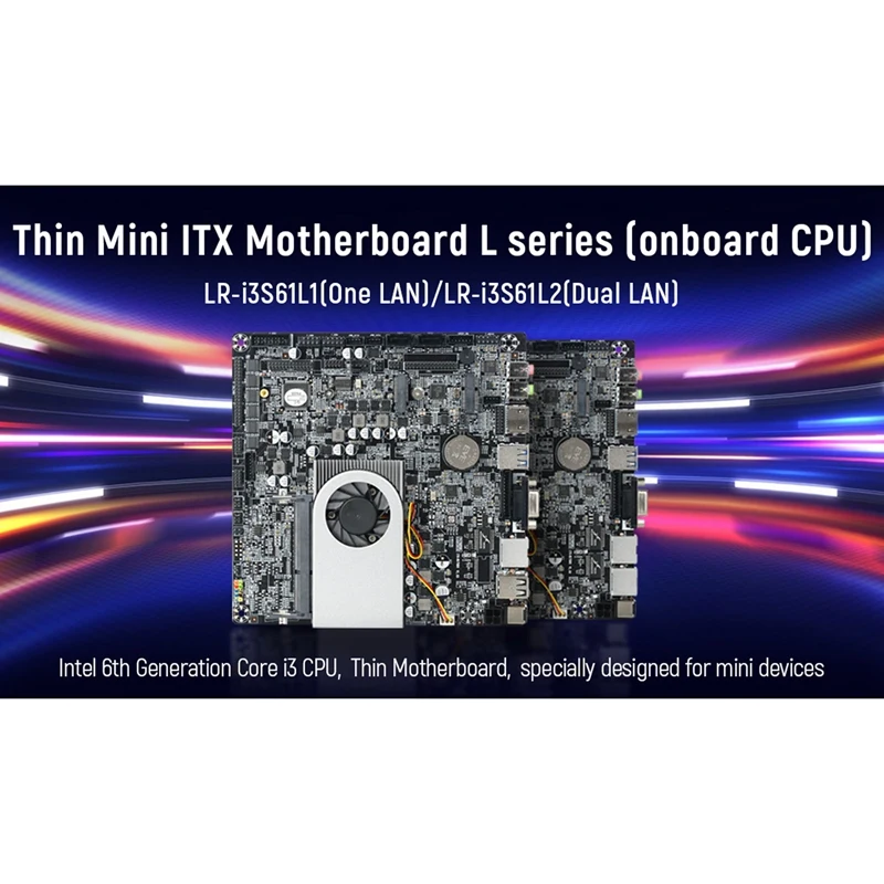 Материнская плата X86 для Core I3-6100U Mini ITX материнская DDR3L поддержка 8G настольного