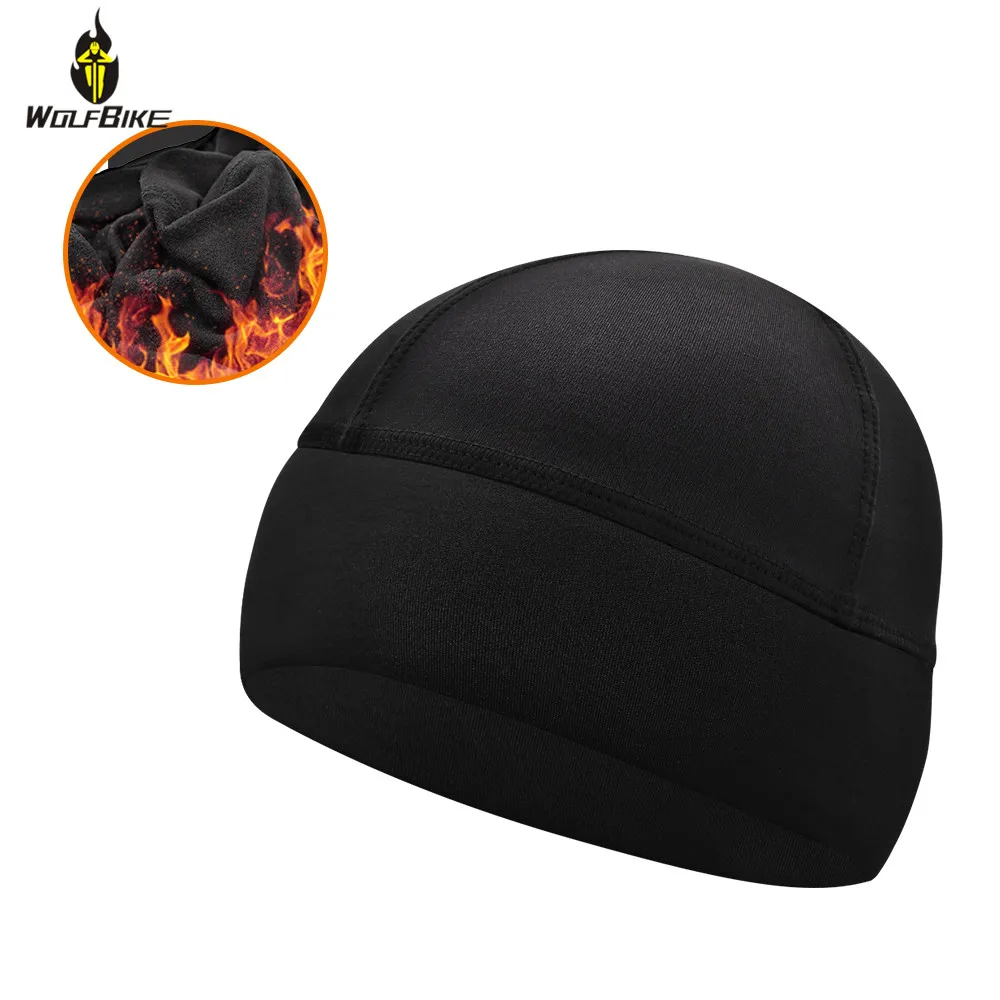 

WOLFBIKE Winter Cycling Caps Warm Fleece Thermal Windproof Inner Liner Hat Motorcycle Motocross Ski Under Helmets Headgear