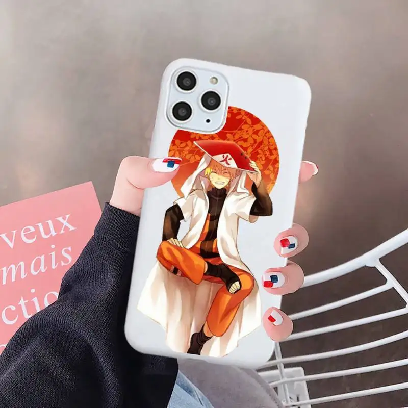 

Naruto Sasuke Kakashi Japan anime Phone Case Candy Color for iPhone 6 7 8 11 12 s mini pro X XS XR MAX Plus