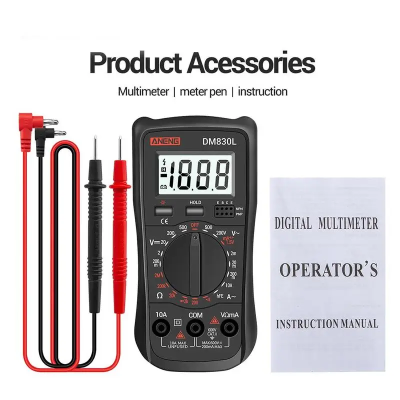 Цифровой мультиметр с ЖК дисплеем вольтметр Омметр амперметр тестер