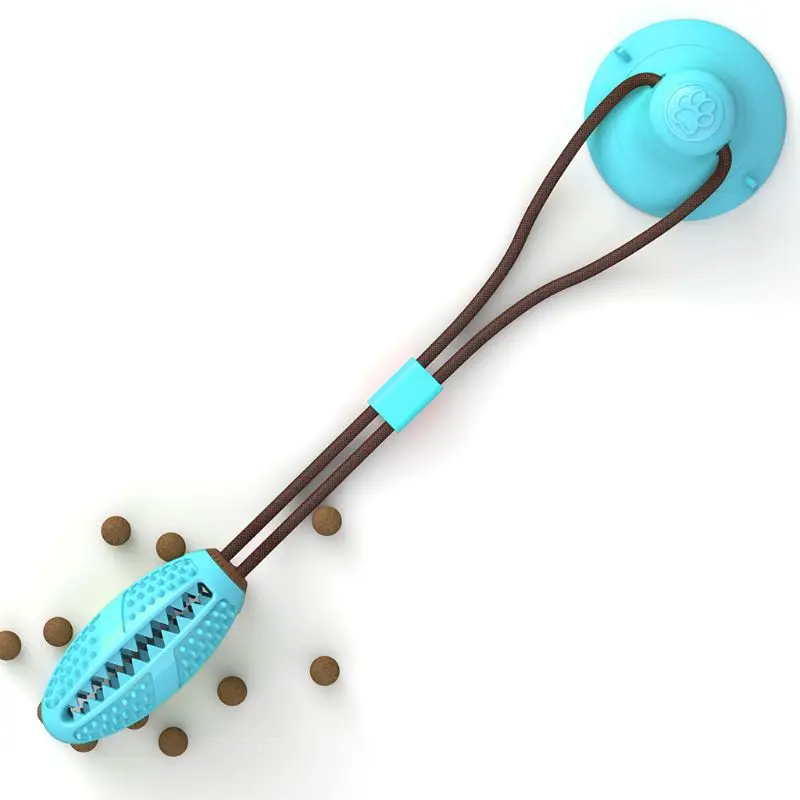 

Pet Rubber Ball Toy with Suction Cup Chew Bite Rope Interactive Dental Care Part LX9C
