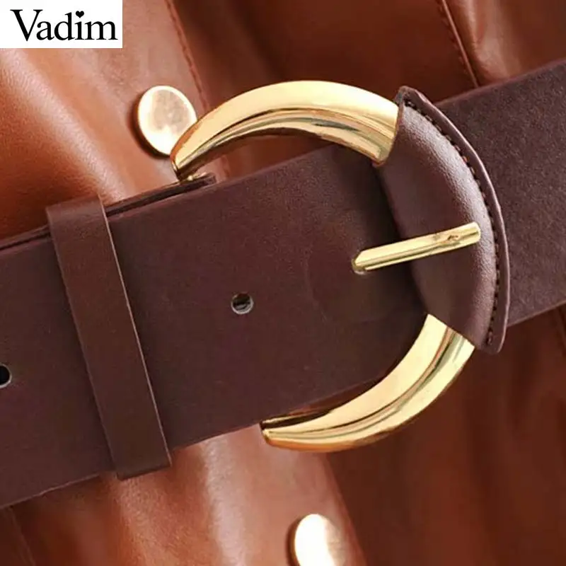 Vadim женское стильное платье миди из искусственной кожи короткий рукав пояс