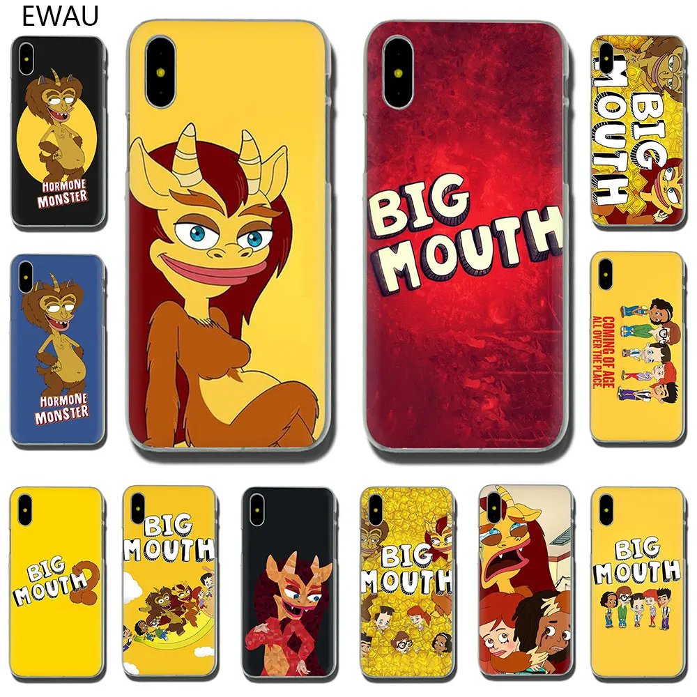 Жесткий чехол для телефона EWAU Big Mouth Для iPhone SE 2020 11 Pro 6 6S Plus 7 8 X XS XR Max|Бамперы| |
