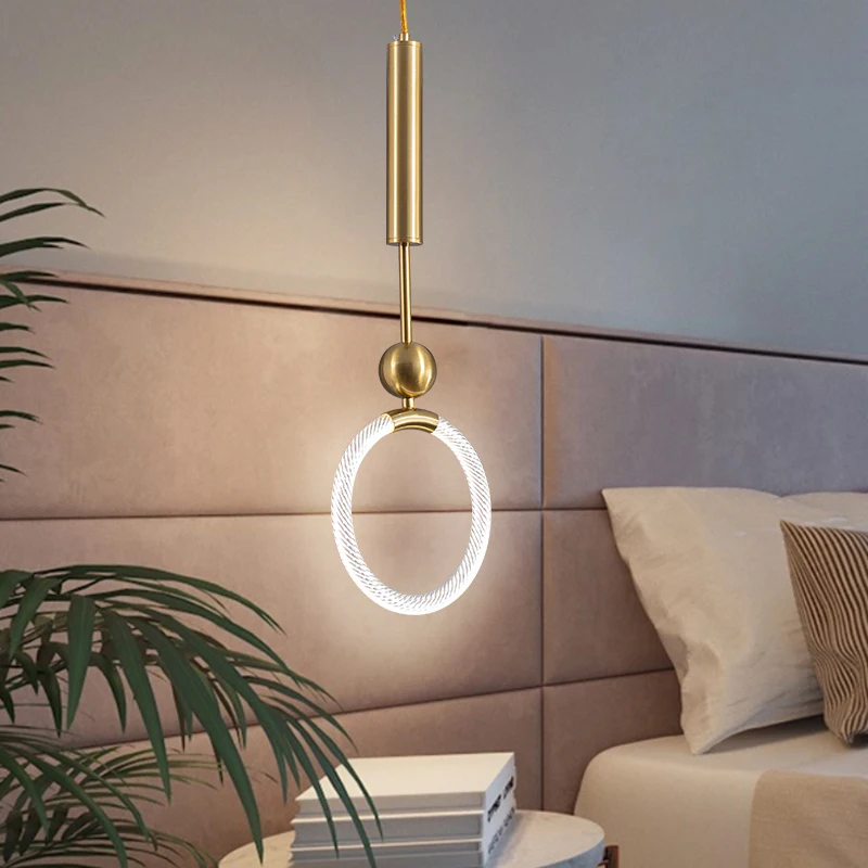 Modern Chandelier Gold Creative Simplicity Stylish Round Oval for Bedside Bedroom Dining Table Background wall Corner Lighting