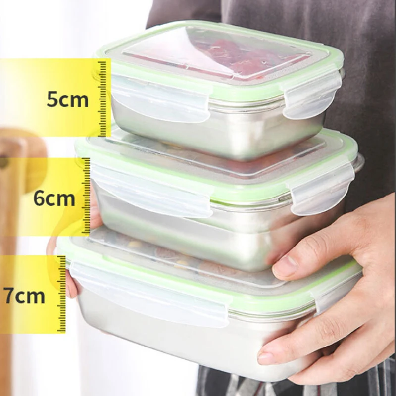 Портативный Ланч бокс из нержавеющей стали Bento школьный офисный контейнер для