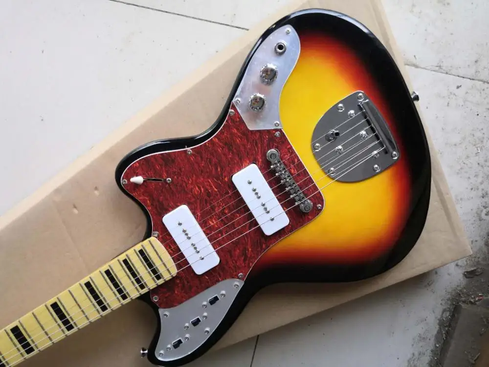 China guitar factory custom new Jaguar Guitar sunburst electric guitar 2 pickup In stock free shipping11