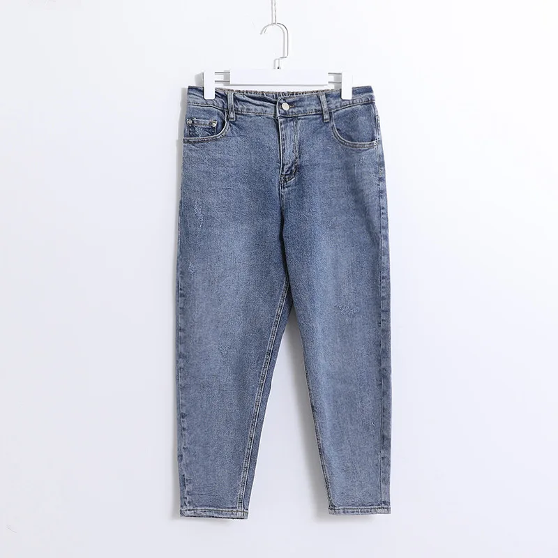 Женские весенние джинсы женские шаровары синие джинсовые брюки эластичные