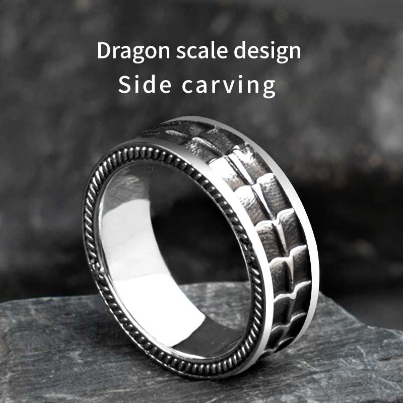 Винтажные кольца с драконом для мужчин модные украшения из нержавеющей стали в