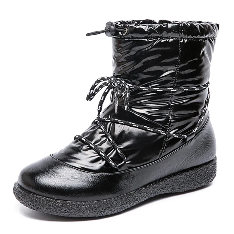 Женские ботинки водонепроницаемая зимняя обувь женские зимние на низком каблуке