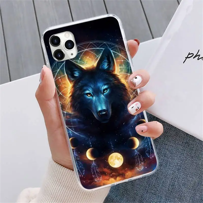 

Magical Animal Wolf Deer tiger Phone Case For iphone 12 5 5s 5c se 6 6s 7 8 plus x xs xr 11 pro max mini