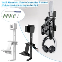 universal dual game controller remote wall mount stand bracket with headset hanger holder for ps5 ps4 switch accessories