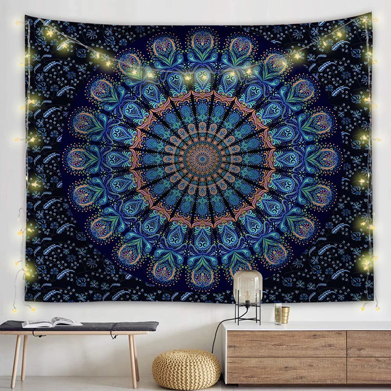 

Indian tapestry mandala wall decoration boho style wall hanging fabric tapestry mandala wall hanging beach towel