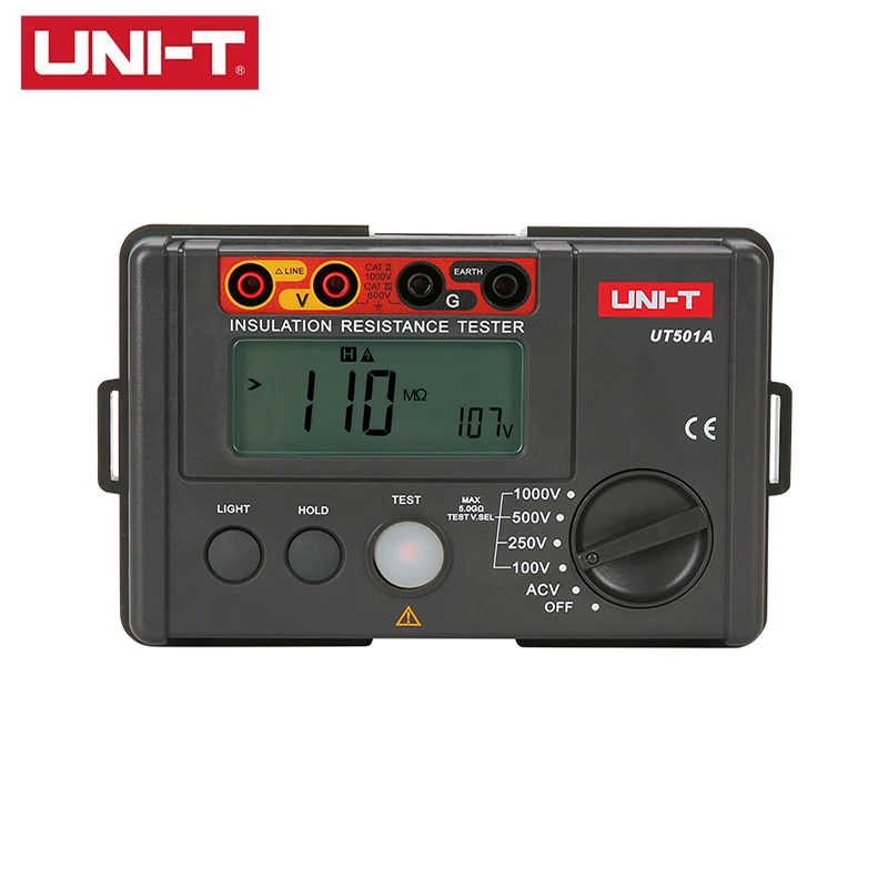 UNI T UT501A тестер сопротивления изоляции 100V 1000V меггер земля Измеритель заземления