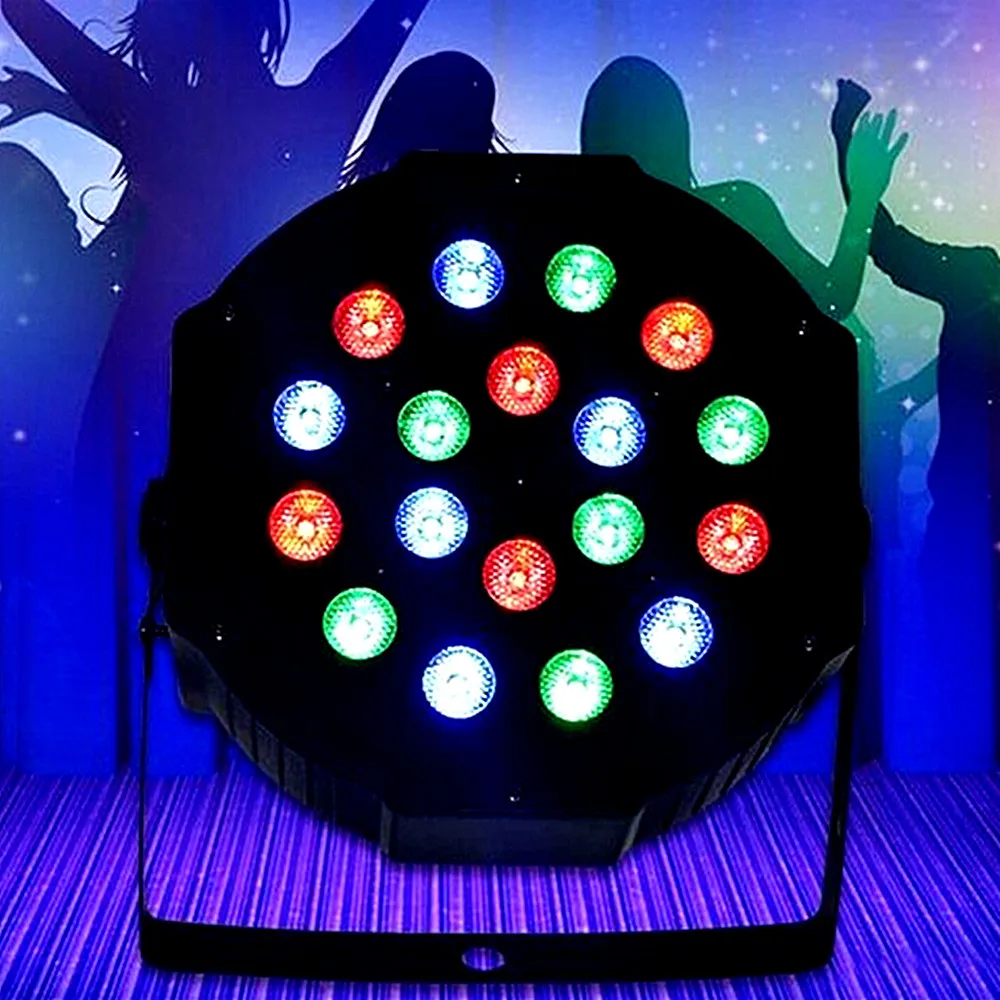 Светодиодный светильник Par 18x3W 54W высокой мощности RGB/UV Светильник с DMX512 Master Slave LED
