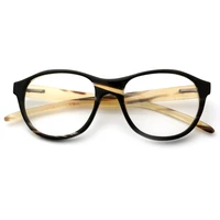 horn retro high end optical frame can be equipped with myopic anti blue ray glasses handmade custom
