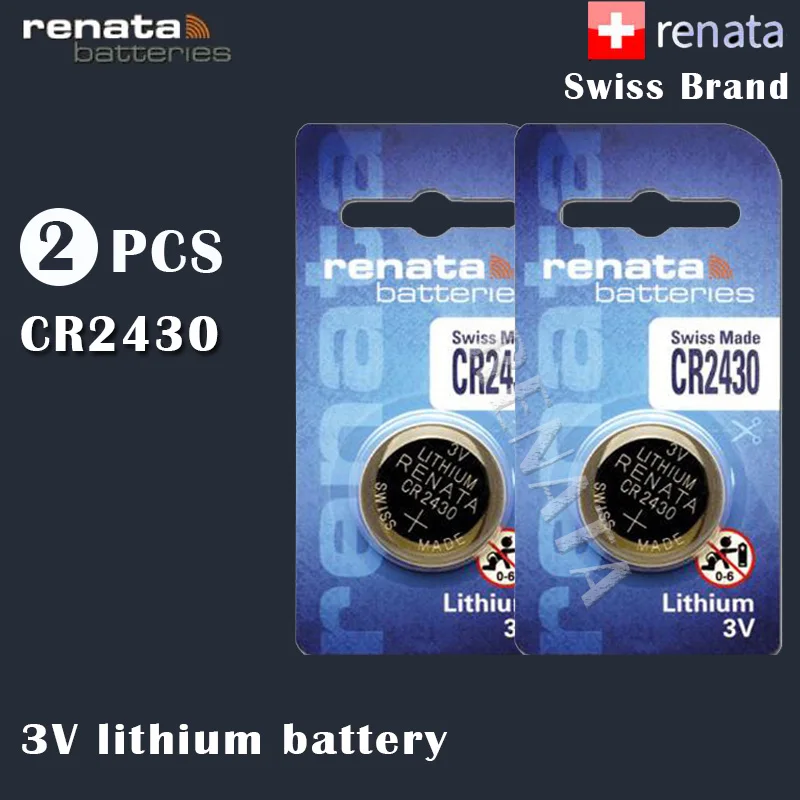 2 шт./лот renata 2430 CR2430 3V 100% оригинальный фирменный новый для автомобильных часов