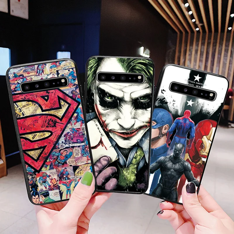 Чехол Marvel Avengers для Samsung S10 чехол Lite Plus черный из ТПУ S7 Edge S8 S9 M10 M40 |
