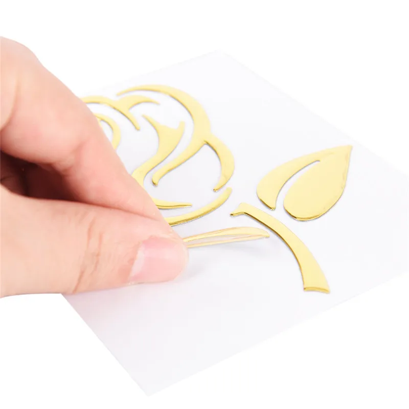 

1PC Creative 3D Cutout Rose Auto Sticker Body Decor Flower Car Sticker Universal