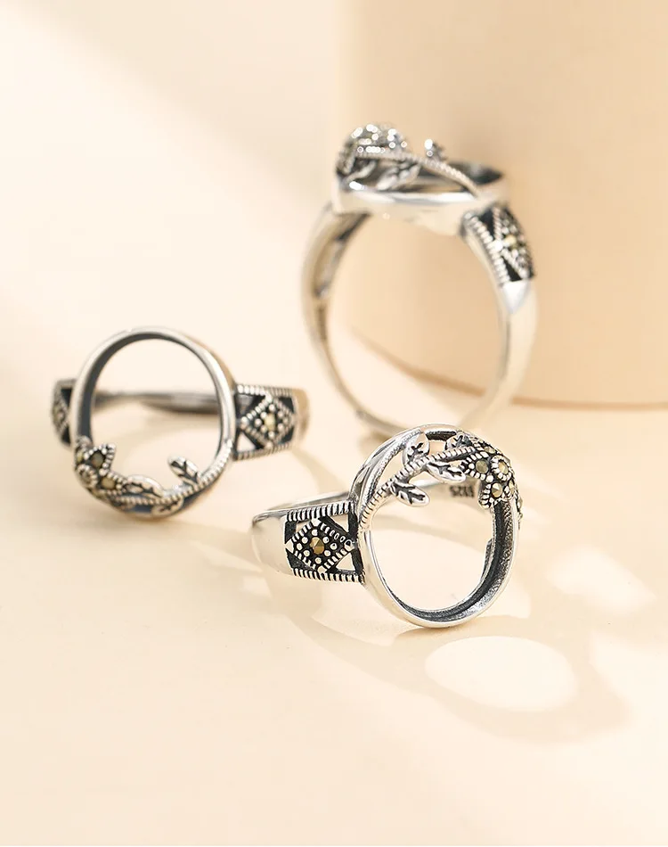 11 5*14 5 мм 925 стерлингового серебра женские полу крепление основания заготовки