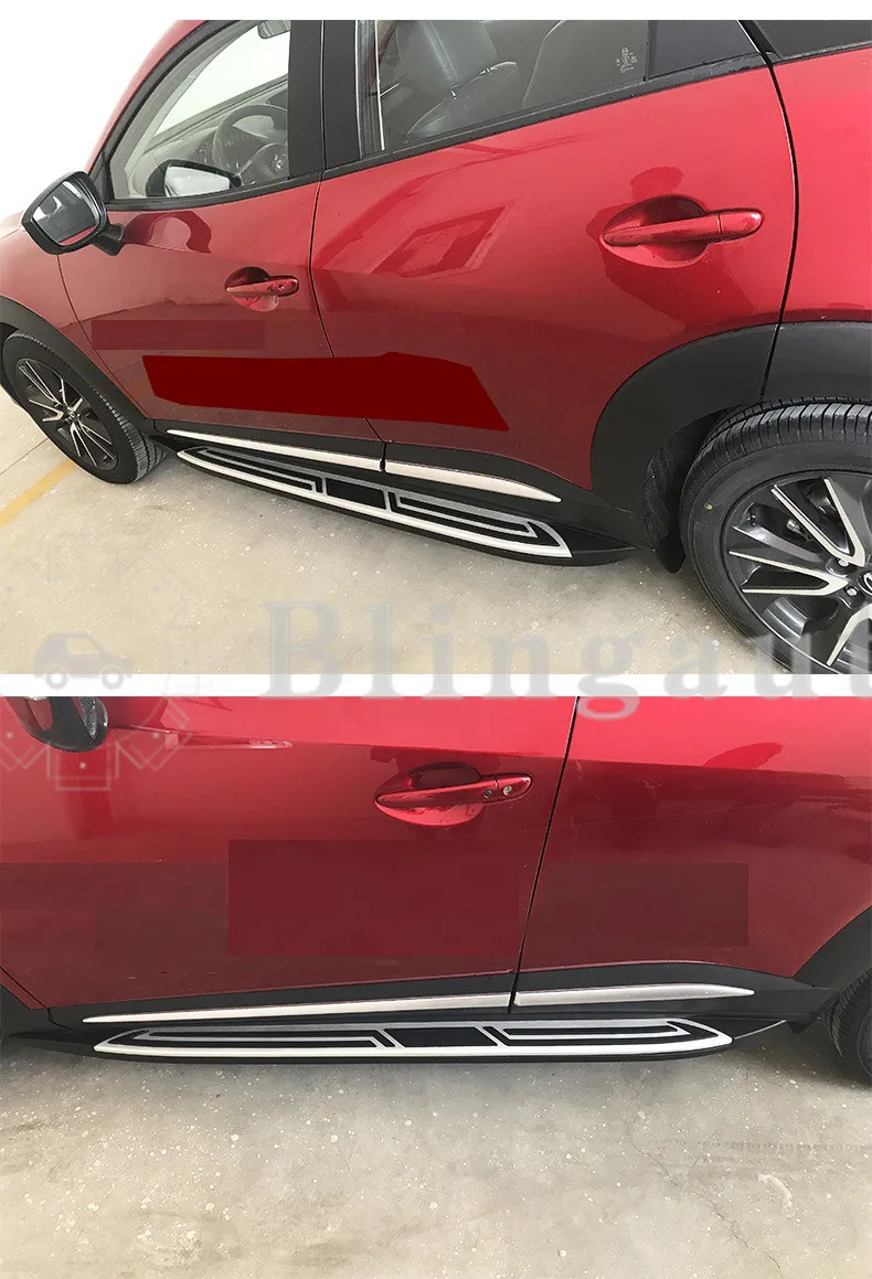 2 шт. левый и правый алюминиевый боковой Шаг подходит для Mazda CX3 CX-3 Беговая доска Nerf бар педаль протектор