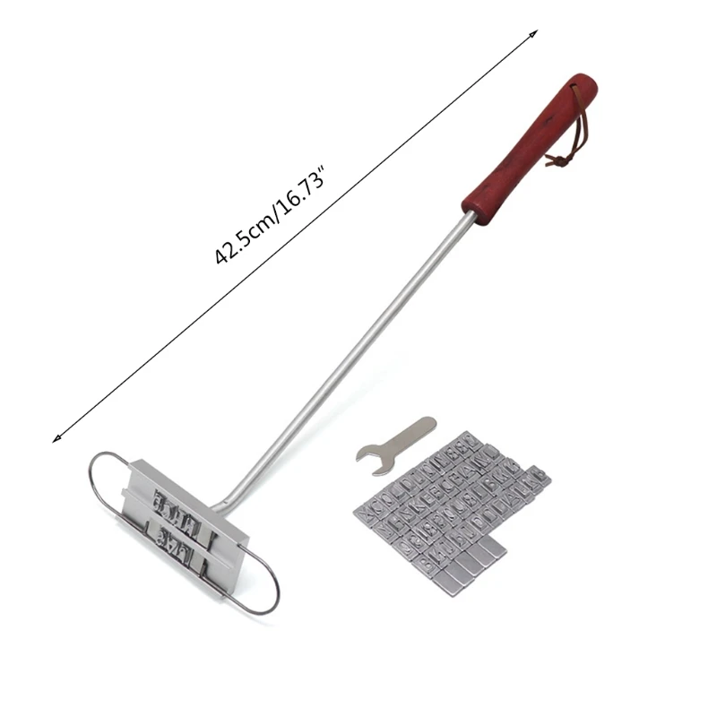

Barbecue Branding Iron 55Letters DIY Barbecue Letter Printed Steak Grill Tool 85DB