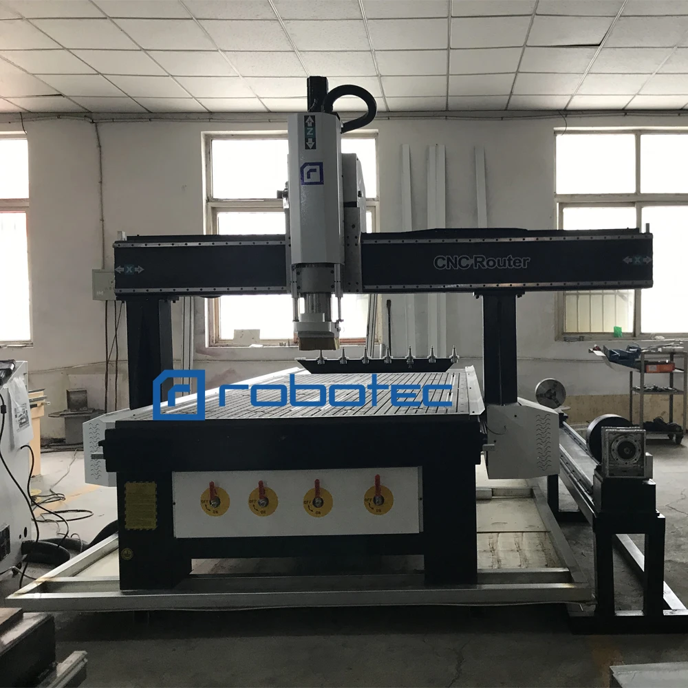 Heavy Duty 3d 4 Axis ATC Cnc Router 4x8 Feet Rotary Milling Machine 1325 For Sale Auto Tool Changer Furniture Making | Инструменты