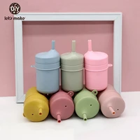 lets make baby feeding food grade silicone straw cup bpa free portable childrens feeding cup leak proof learning drinking cup