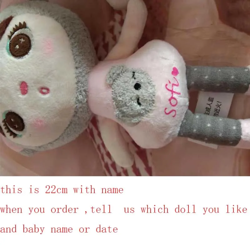 mini doll with name Новые оригинальные 20 см 45 см Мультяшные мягкие животные Metoo Плюшевые игрушки кошки куклы на день рождения Рождество подарки для детей C21 - Цвет: mini doll with name
