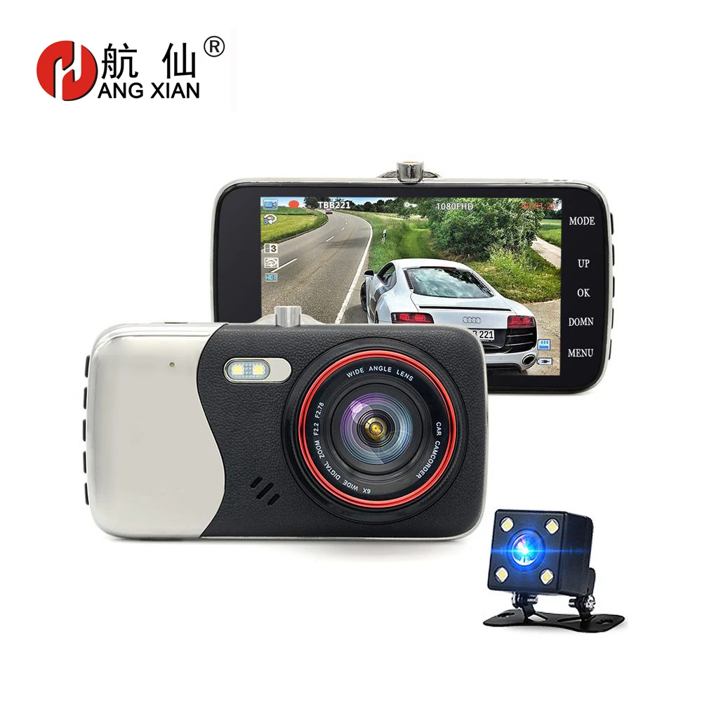 Original 4.0 Inch IPS Screen Car DVR Recorder Camera Dual lens Dash Full HD 1080P Video 170 Degree Dush | Автомобили и мотоциклы