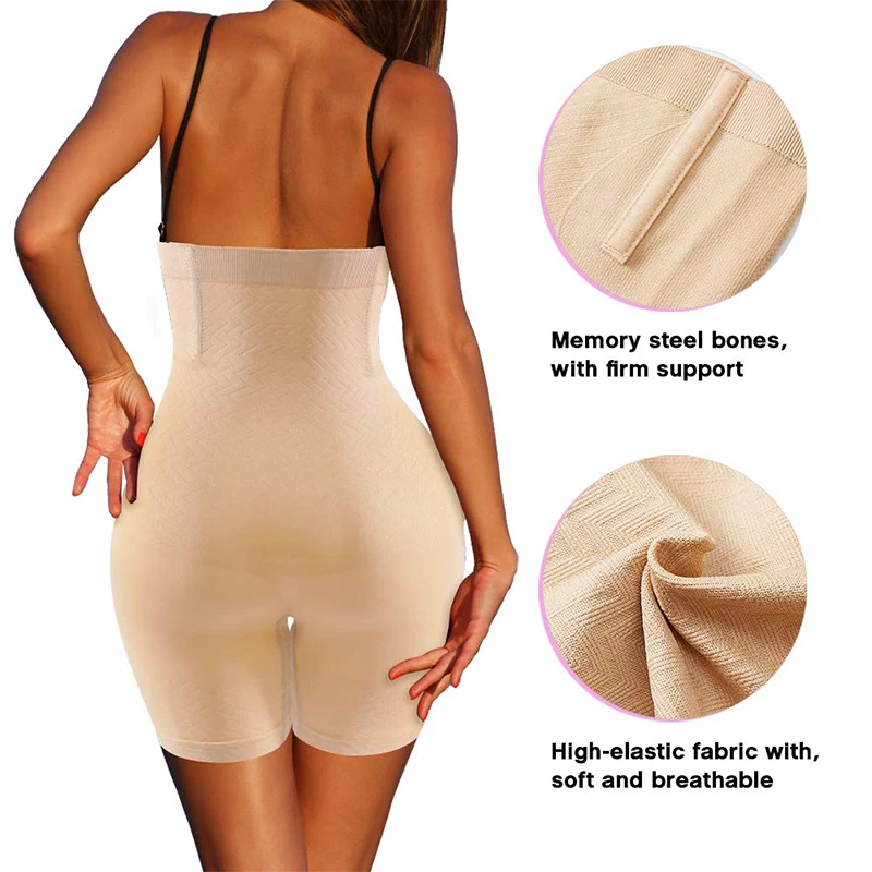 Женские Корректирующие шорты для живота с высокой талией нижнее белье до