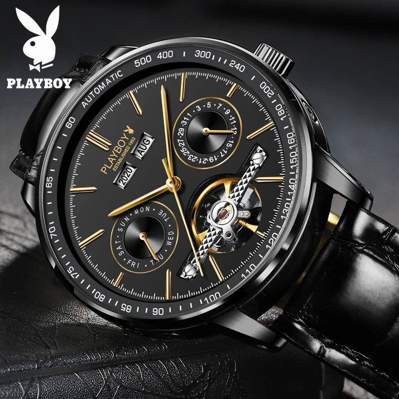 

Luxury mens watches fashion hollow automatic tourbillon watch classic mechanical wristwatch for men top selling product in 2020