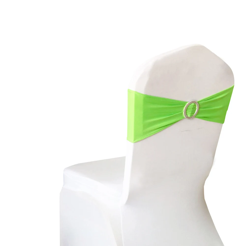 Light Green С фабрики 50 шт./упак. полиэстер спандекс повязка на стул для свадьбы событие стул украшение в события и вечерние поставки домашний текстиль - Цвет: Light Green