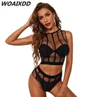 Женское нижнее белье, боди, женское прозрачное Сетчатое боди, костюм-кошка, женское нижнее белье из двух частей, одежда для сна