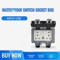 eu anti leakage wall socket household bathroom kitchen waterproof dustproof embedded power adapter