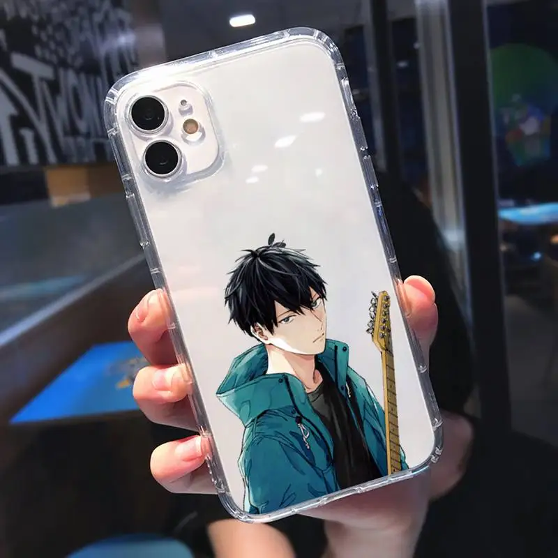 

Given Anime Phone Case Transparent for Clear iPhone 11 12 mini pro 8 7 6 6S XS MAX Plus X 5S SE 2020 XR