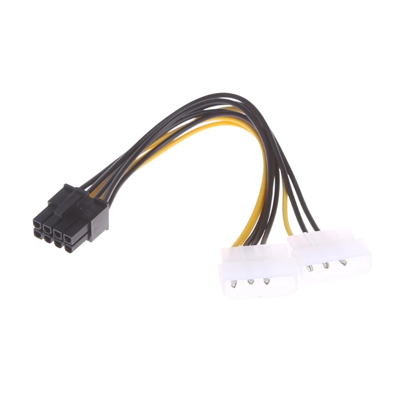 

2x 4-Pin Molex LP4 To 8-Pin PCI Express Video Card PSU Power Adapter Cable