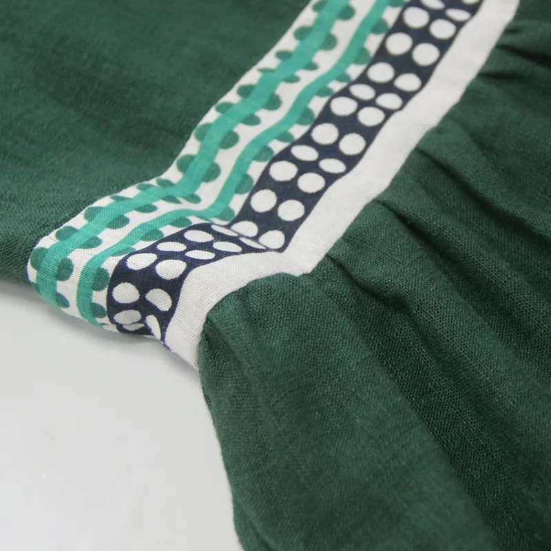 

Vintage Vestidos Summer Dress Women Cotton Strapless Dress High Wasit Green Striped Sling Pleated Women Dresses