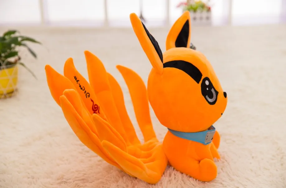 Аниме Наруто Узумаки Наруто кюби косплей реквизит символ Коноха Kawaii Bijuu Kurama хлопок подушка кукла игрушка орнамент коллекция