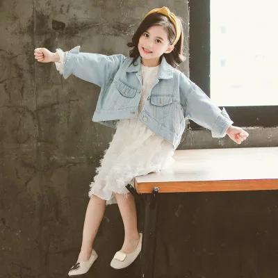 Детские комплекты одежды для маленьких девочек Осенняя детская одежда топ