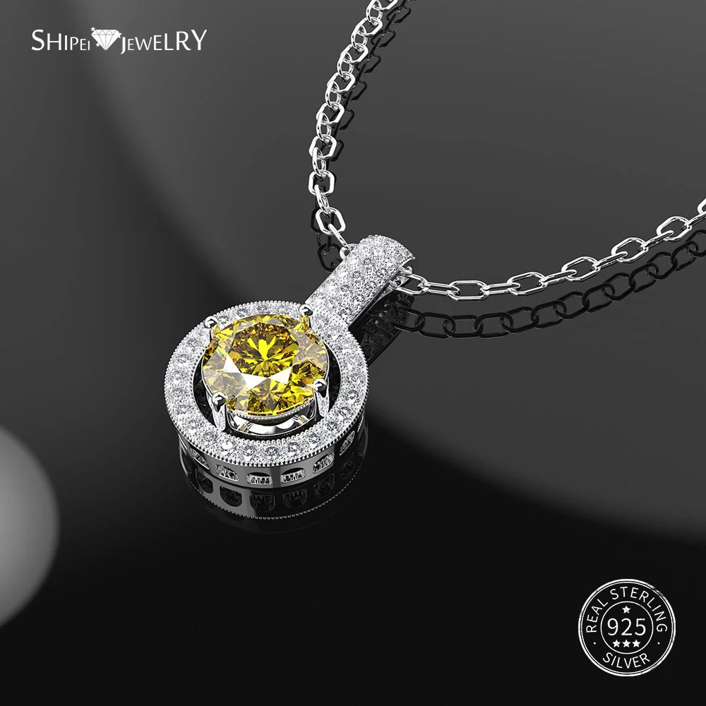 Женское Ожерелье с круглой подвеской Shipei ювелирное изделие из 100% стерлингового